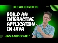 Java Tutorial Build an interactive application using Scanner Complete Java course for Beginners