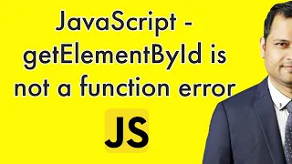 JavaScript getElementById is not a function error