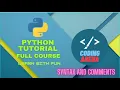 Python syntax and comments Python Tutorial