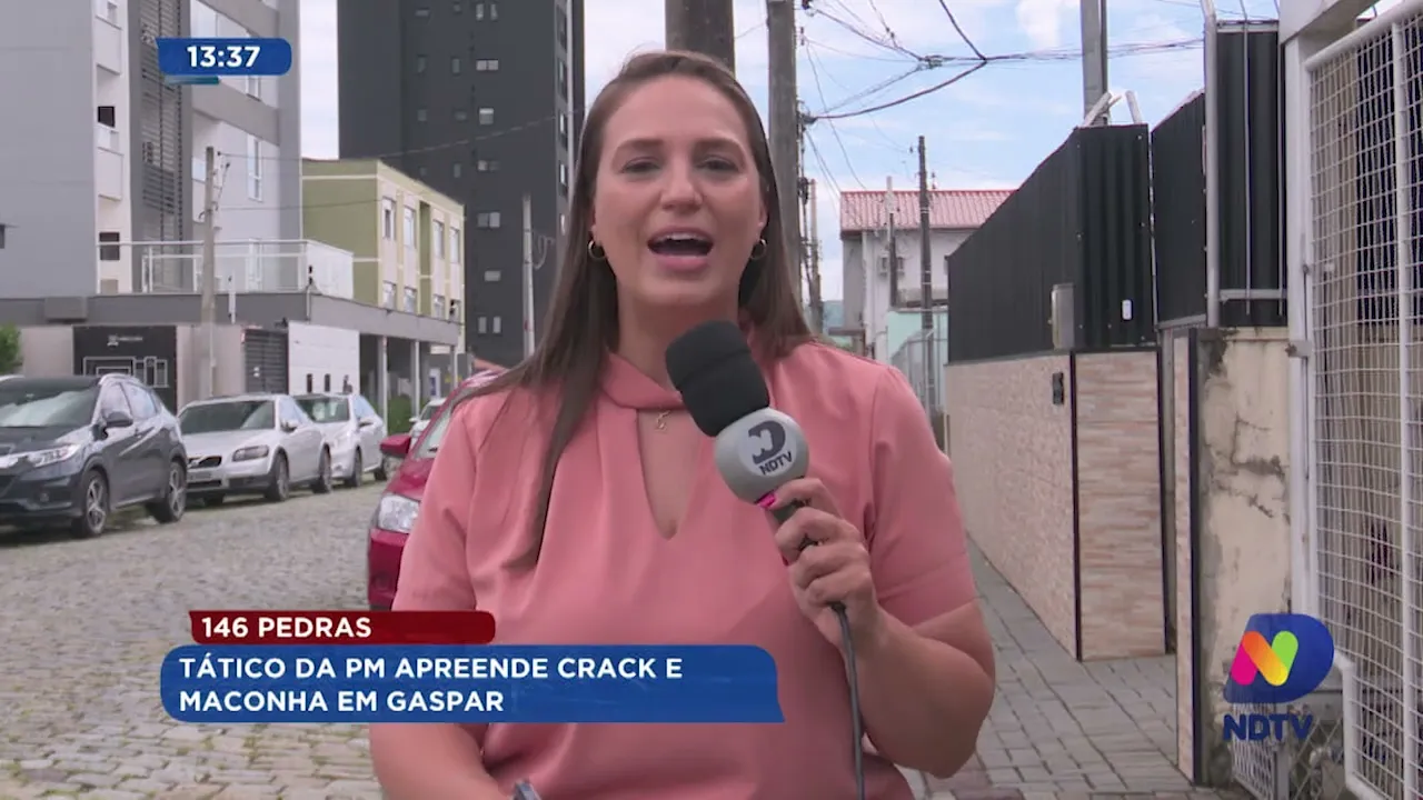 Tático da PM apreende 146 pedras de crack e maconha em Gaspar