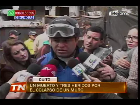 Un muerto y tres heridos por el colapso de un muro