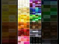 colour shades with their name