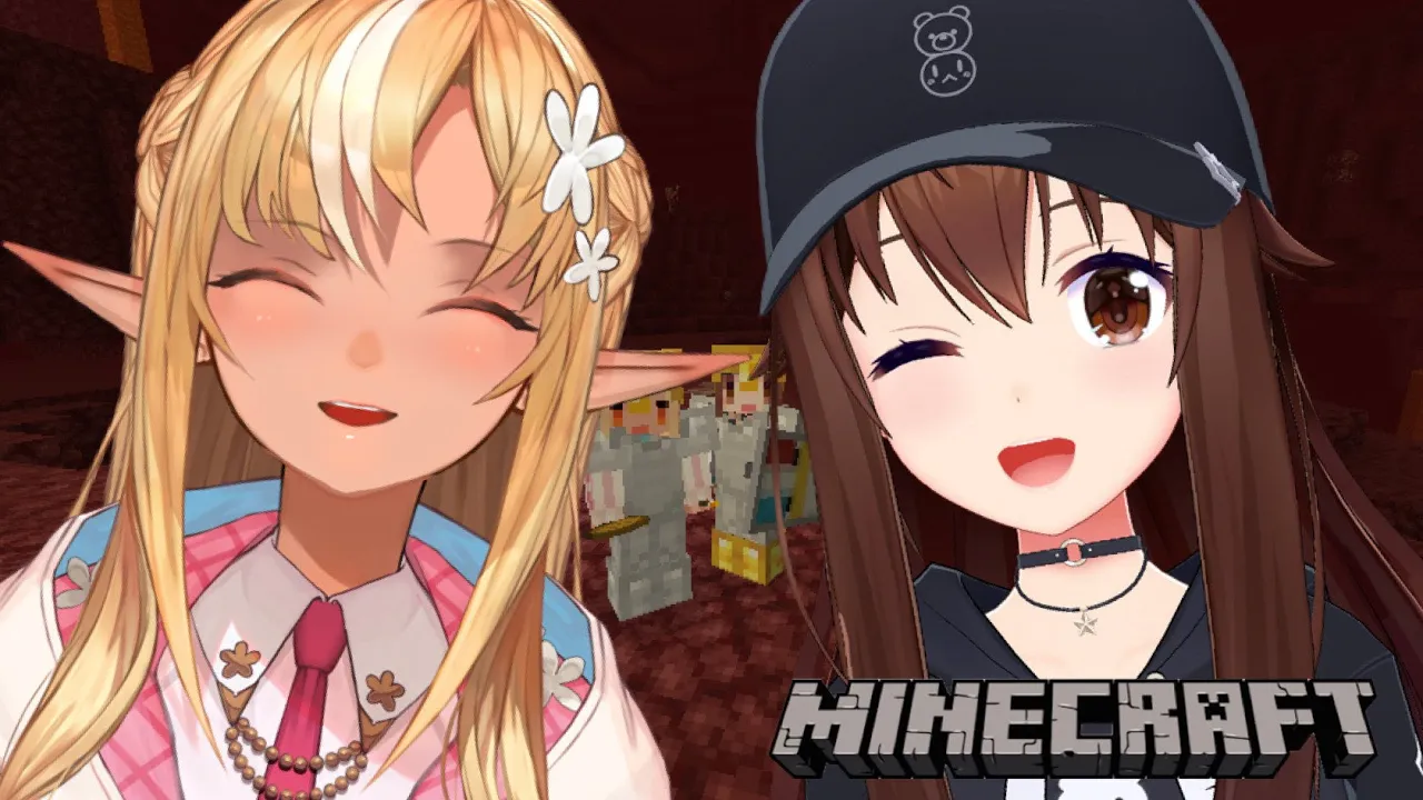 【Minecraft】続！二人でネザーで探検だ！！【ホロライブ/ときのそら/不知火フレア】