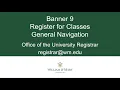 W M Banner 9 Register General Navigation