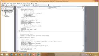 Formatted Columns Macros using Visual Basic