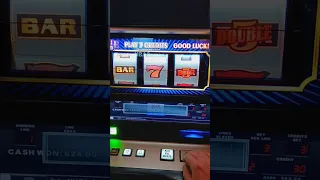 Double Gold Slot Machine play at Oaklawn Casino Wife wins big 1000