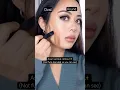 Trying the Asian vertical contour for round vs oval face shapes makeup hack Tia Obed
