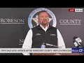 Officials give update after Robeson County triple homicide