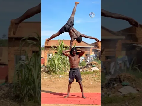 Leaning on each others shoulders to reach success  #shorts #fyp #acrobatics