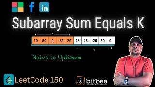 Subarray Sum Equals K - Prefix Sums Leetcode Python Java