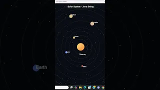 Solar System in Java Swing Planet Orbit Animation