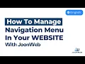 Managing Navigation Menu In Joonweb s Website English