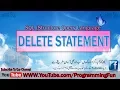 SQL Tutorials in Urdu Hindi How To Use Delete Statement in SQL in Urdu Hindi