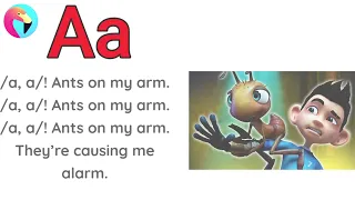  a a ants on my arm kids phonics rhymes jolly phonics song aa ants on my arm phonics song