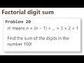 Project Euler Problem 20