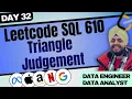 Leetcode 610 - Triangle Judgement 50 Days Challenge Data Analyst