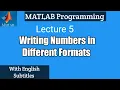 Formats in MATLAB Lecture 5 With English Subtitles