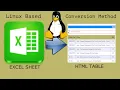 Linux Based Convert of Excel Spreadsheet to a Professional HTML Table with Search and Filter Option