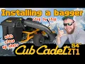 Installing A Double Bagger on a 50 inch Cub Cadet ZT1 Zero Turn Mower with close up shots