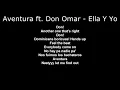 Aventura ft. Don Omar - Ella Y Yo (Letra)
