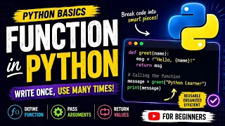 Topic 18 Functions in Python Explained Python for Beginners