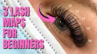 3 EASY LASH MAPS FOR BEGINNERS CAT EYE DOLL EYELASH EXTENSIONS