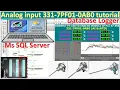 PLC S7-300 connect with temperature sensor and log data to SQL Server Database