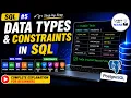 SQL Data Types Constraints Explained Primary Key Foreign Key NOT NULL SQL Tutorial Hindi