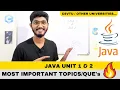 Most Important Topics Questions JAVA CSVTU CSE