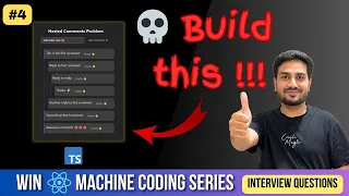 Build infinite nested comments system nested comments in react win react machine coding series 4