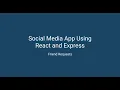 Social media app using React Express - Friend Requests