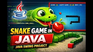 I Built a Classic Snake Game in Java Java Swing Game Development Happy Snake Game HappyCoder