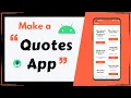 Make a Quotes App in Android Studio Full Tutorial Android Project for Beginners