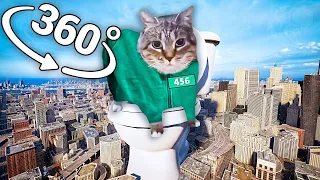 U II A IO UI A I O CAT x Mingle Game Song - City in 360 VR 8K Squid Game