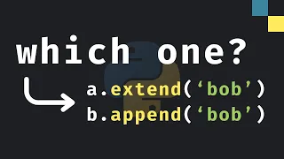 append VS extend in Python
