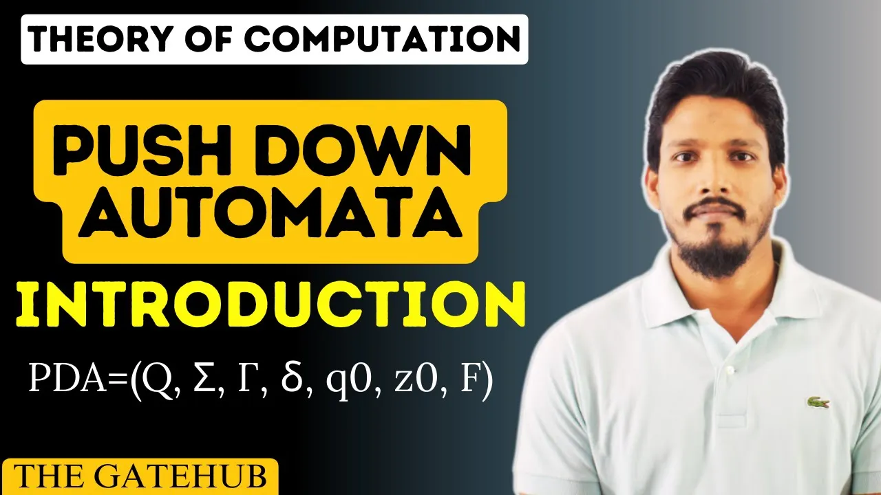Introduction to PDA || Pushdown Automata TOC || Automata Theory