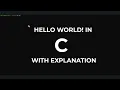 Hello World in C Explained Learn C Programming for Beginners Step-by-Step Guide GCC on LINUX