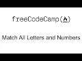 Regular Expressions - Match All Letters and Numbers