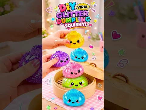 Diy glitter dumpling squishy #art #squishy #viral #tiktok #craft #craftztalent