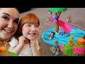 Surprise JUNGLE BiRT AY Adley Mom play pretend as Barbie Chelsea Dad is our pet Monkey