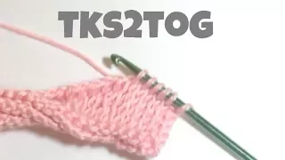 How To tks2tog or tunisian knit stitch decrease