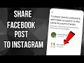 How To Share A Facebook Post To Instagram