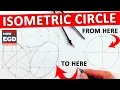UNBELIEVABLE EASIEST way to draw an ISOMETRIC CIRCLE