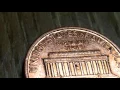 1992 penny double die on reverse lightly on liberty