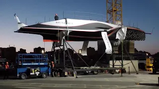 INEOS  Britannia Revealed their AC75 at 0515 Saturday. Vittorio d’Albertas Says “Strange Hull”