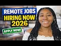 7 Remote Jobs Hiring RIGHT NOW in 2026 Work From Home