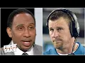 Stephen A reacts to Lions coach Dan Campbell s kneecap biting reference First Take