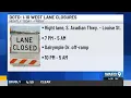 DOTD announces nightly lane closures in EBR Parish