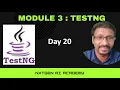 Day 20 TestNG Module Types Of Framework Maven Project Part 1
