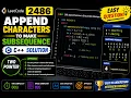 Solved LeetCode 2486 Append Characters to String to Make Subsequence Easy C Solution
